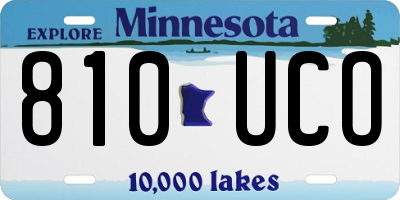 MN license plate 810UCO