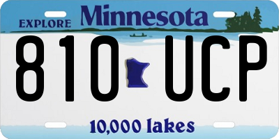 MN license plate 810UCP