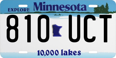 MN license plate 810UCT