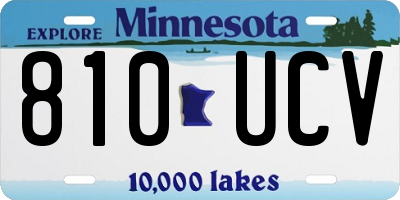 MN license plate 810UCV