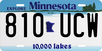 MN license plate 810UCW