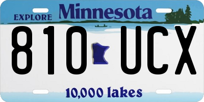 MN license plate 810UCX