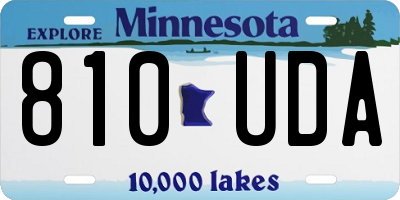 MN license plate 810UDA