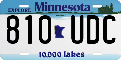 MN license plate 810UDC