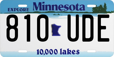 MN license plate 810UDE