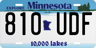 MN license plate 810UDF