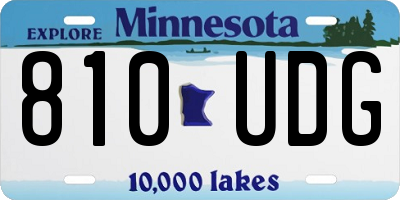 MN license plate 810UDG