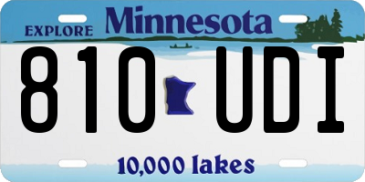 MN license plate 810UDI