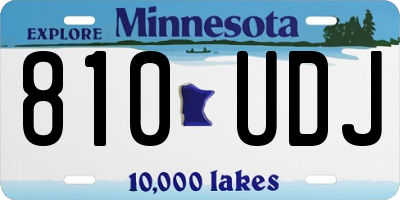 MN license plate 810UDJ