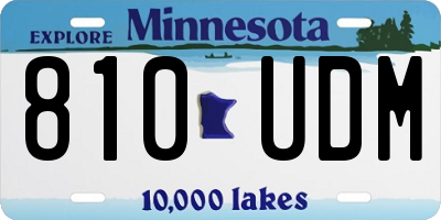 MN license plate 810UDM