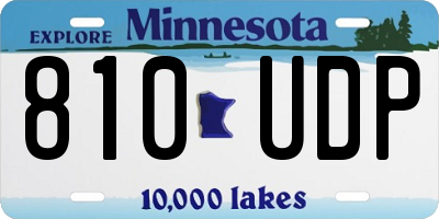 MN license plate 810UDP