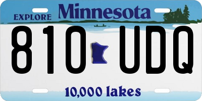 MN license plate 810UDQ