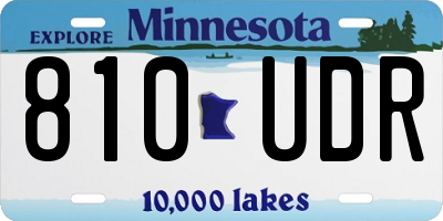 MN license plate 810UDR