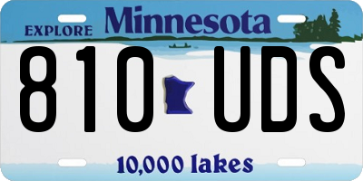 MN license plate 810UDS