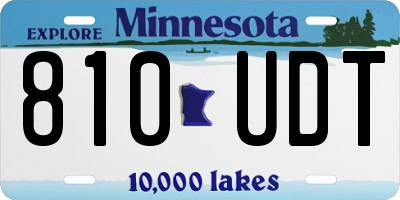 MN license plate 810UDT