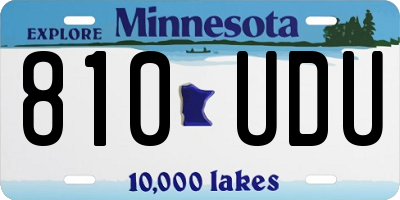 MN license plate 810UDU