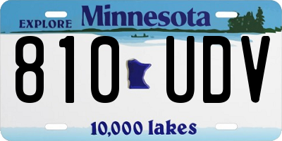 MN license plate 810UDV