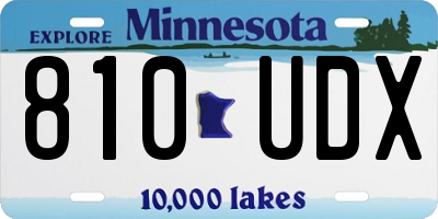 MN license plate 810UDX