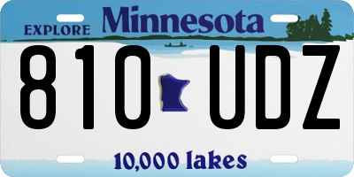 MN license plate 810UDZ