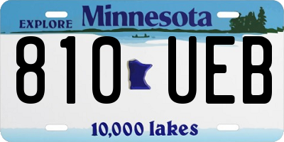 MN license plate 810UEB