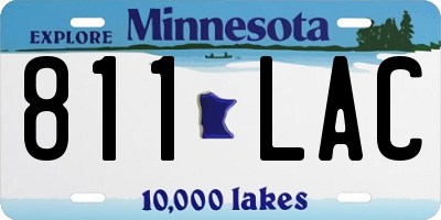 MN license plate 811LAC