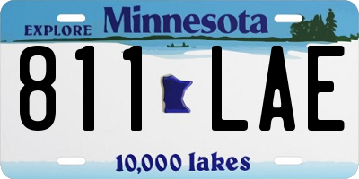 MN license plate 811LAE