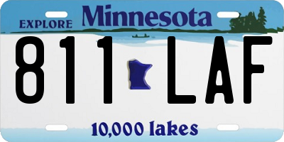 MN license plate 811LAF