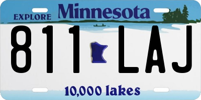 MN license plate 811LAJ