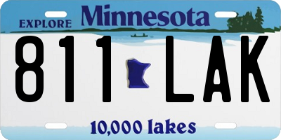 MN license plate 811LAK