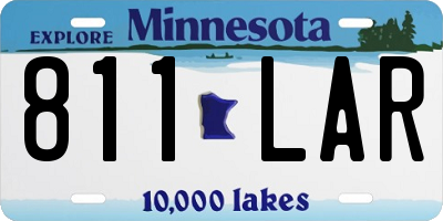 MN license plate 811LAR