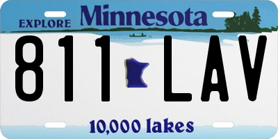 MN license plate 811LAV