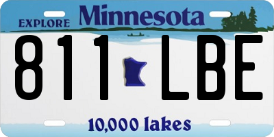 MN license plate 811LBE