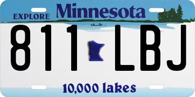 MN license plate 811LBJ