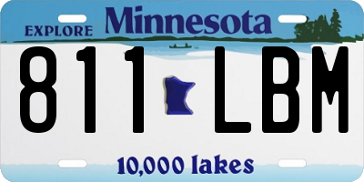 MN license plate 811LBM