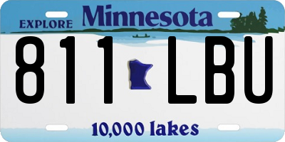 MN license plate 811LBU