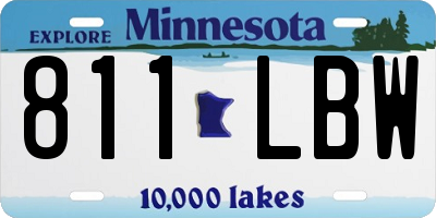 MN license plate 811LBW
