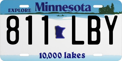 MN license plate 811LBY