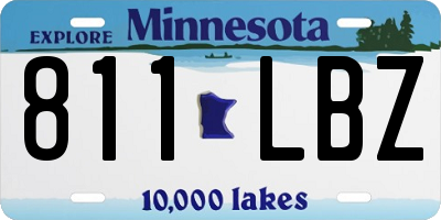 MN license plate 811LBZ