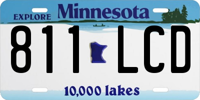 MN license plate 811LCD