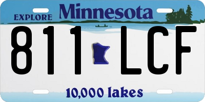 MN license plate 811LCF