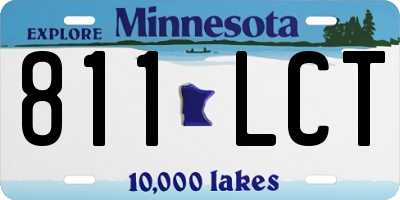 MN license plate 811LCT