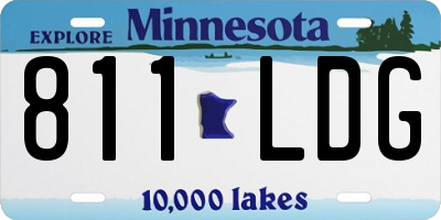 MN license plate 811LDG