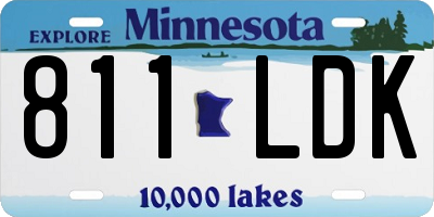 MN license plate 811LDK