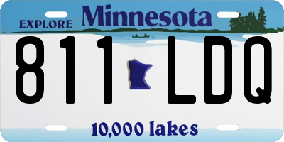 MN license plate 811LDQ