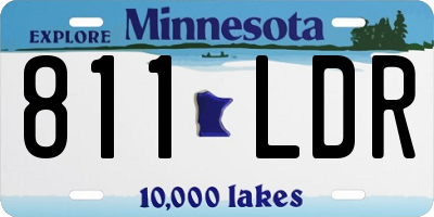 MN license plate 811LDR