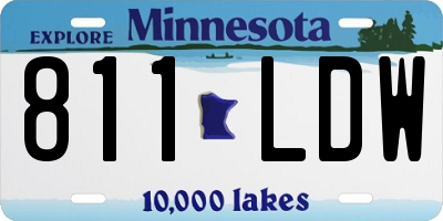 MN license plate 811LDW