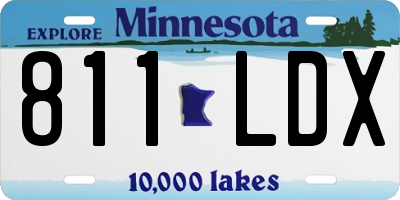 MN license plate 811LDX