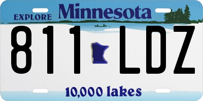 MN license plate 811LDZ