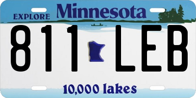 MN license plate 811LEB