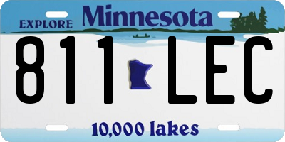 MN license plate 811LEC